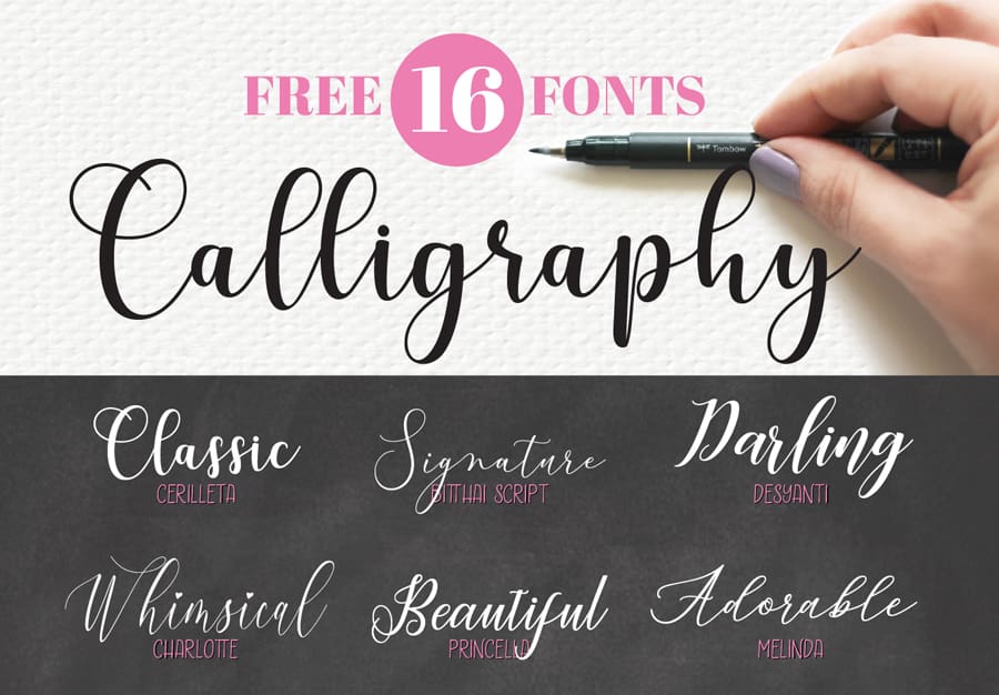 Calligraphy fonts download to word